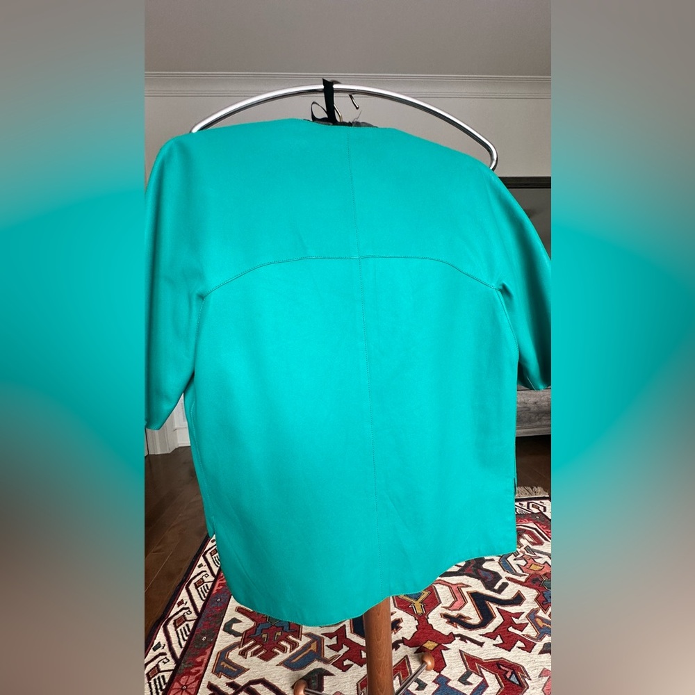 Sold ❌Hermès Teal Leather Jacket - Picture 5 of 11